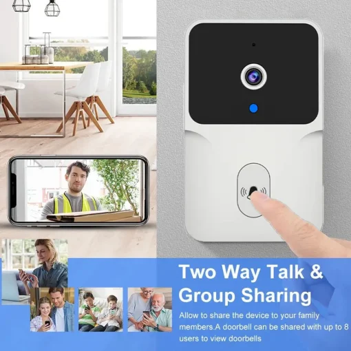 Timbre inalámbrico con video WiFi HD Tuya Smart Home