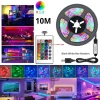 Tira de luces LED flexible RGB USB 2835 de 10 m