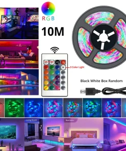 Tira de luces LED flexible RGB USB 2835 de 10 m