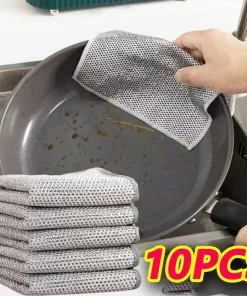 Toalla Cocina Limpieza de Hilos Plateada 10Uds