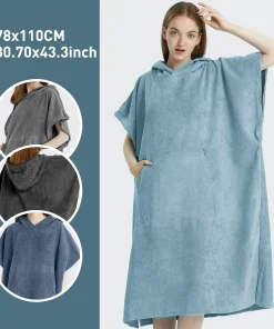 Toalla poncho de surf con capucha