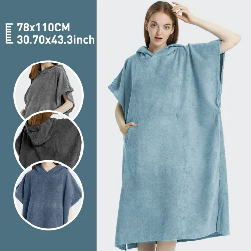 Toalla poncho de surf con capucha