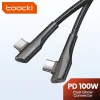 Toocki PD 60W USB-C 90º Cable de Carga Rápida