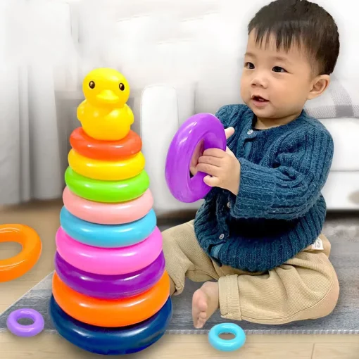 Torre de pelotas rodantes de juguete Montessori para bebés