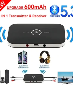 Transmisor y receptor Bluetooth 5.3 2 en 1