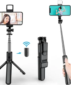 Trípode Bluetooth 3 en 1 inalámbrico para selfies