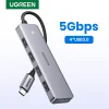 UGREEN Concentrador USB C de 4 Puertos