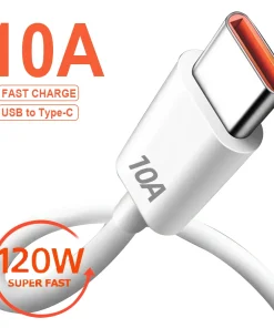 USB tipo C 120W cable carga rápida