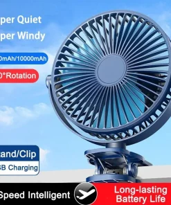 Ventilador de bolsillo y clip de mesa USB portátil