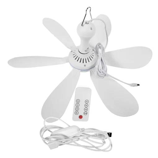 Ventilador de techo silencioso USB de 6 aspas