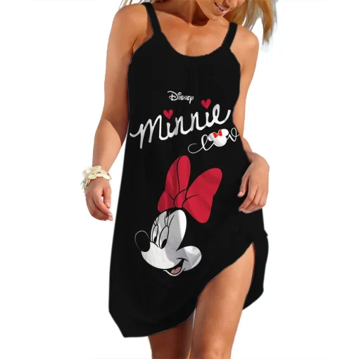 Vestido Camisero de Playa para Mujer Mickey Minnie Disney