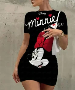 Vestido Sexy ajustado de Minnie Mouse para mujer