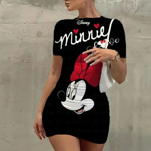 Vestido Sexy ajustado de Minnie Mouse para mujer