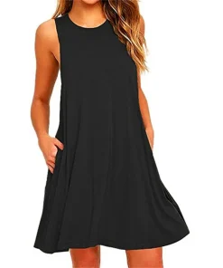 Vestidos de verano informales con camiseta para mujer