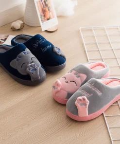 Zapatillas Mujer Decoradas Gato Kawaii, Cómodas