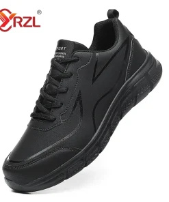 Zapatillas de deporte negras impermeables YRZL para hombre