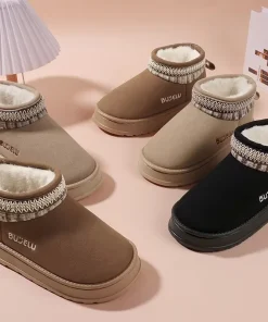 Zapatillas de invierno con pelo para mujer