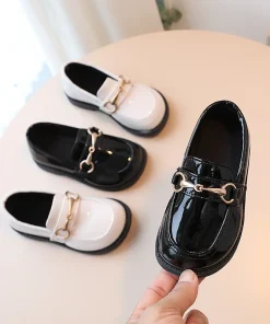 Zapatillas planas de cuero PU para niños