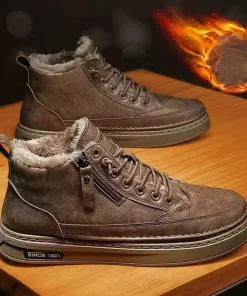 Zapatos de algodón calientes de invierno para hombres 2024