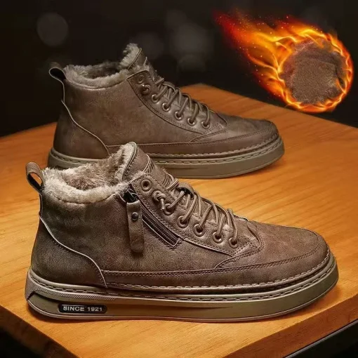 Zapatos de algodón calientes de invierno para hombres 2024