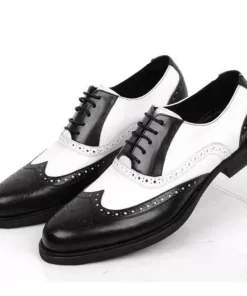 Zapatos elegantes retro para hombre de cuero