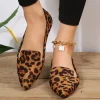 Zapatos planos mocasines leopardo punta