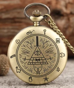 ¡Nueva llegada! Reloj de mujer con dije de contraseña de gravedad - Con el misterioso cuarzo de demonio triangular del ojo de ultramar. P