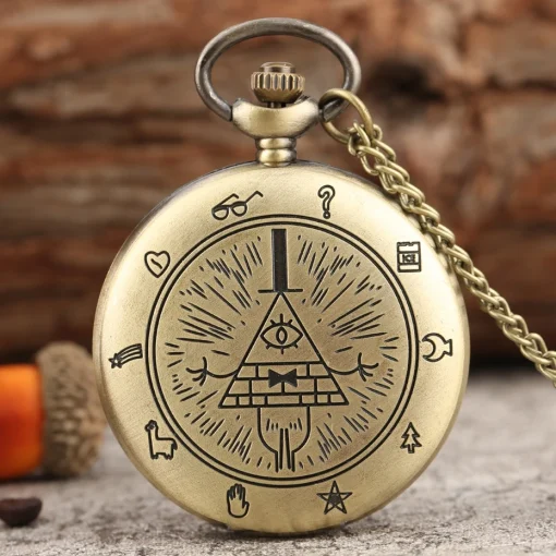 ¡Nueva llegada! Reloj de mujer con dije de contraseña de gravedad - Con el misterioso cuarzo de demonio triangular del ojo de ultramar. P