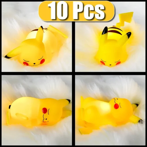 10 Piezas Pikachu Luz Nocturna