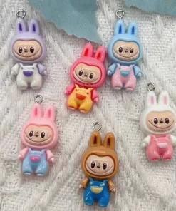 10PCS Conejo Kawaii Resina