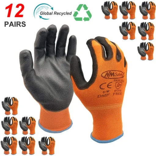 12 pares de guantes de trabajo NMSafety