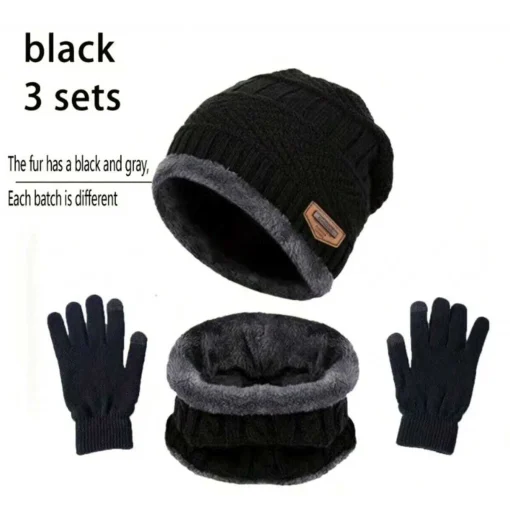 2 pcs + 1 par set de gorro, bufanda