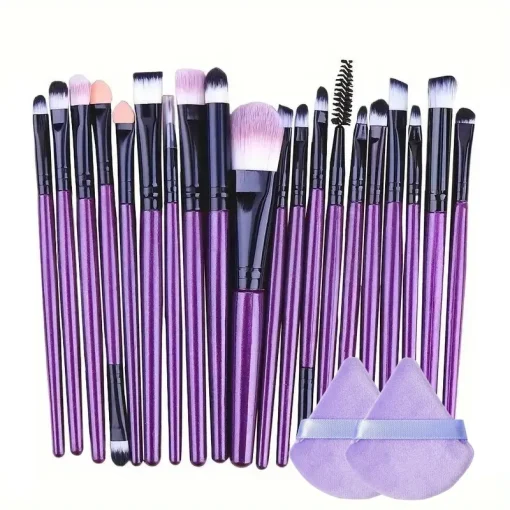 20 Brochas Maquillaje Set Delineador