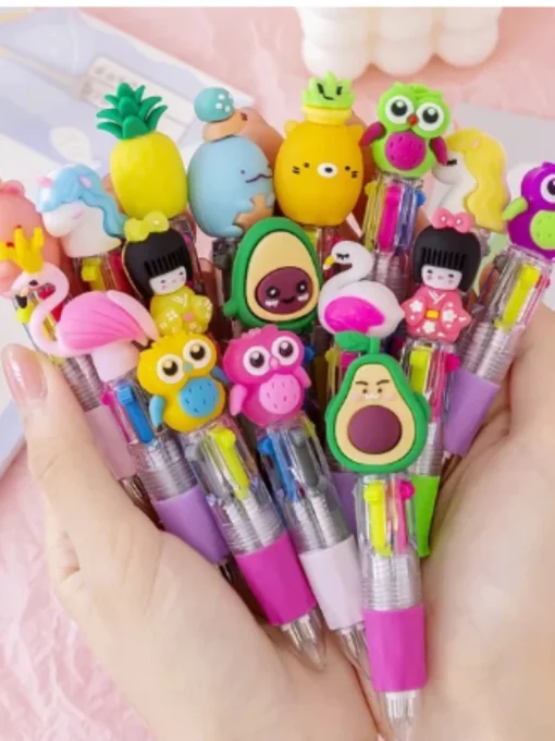 20 mini bolígrafos Kawaii 4 colores