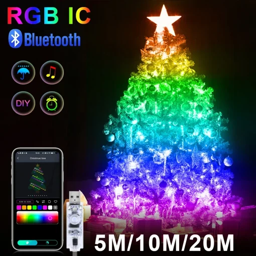 20M RGBIC USB 5V LED Tira Luces