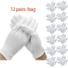 24 Piezas12 Pares Blancos Guantes