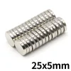 25 Piezas 25x5 Redondo NdFeB 25mm X 5mm