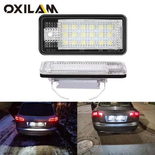 2Pcs Luz matrícula LED coche