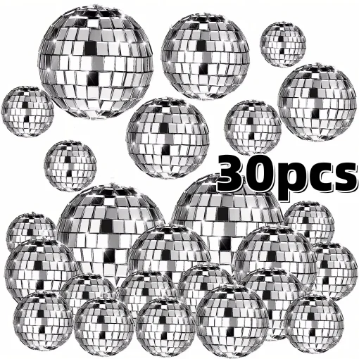 30 Mini Bolas de Disco Ornamentos