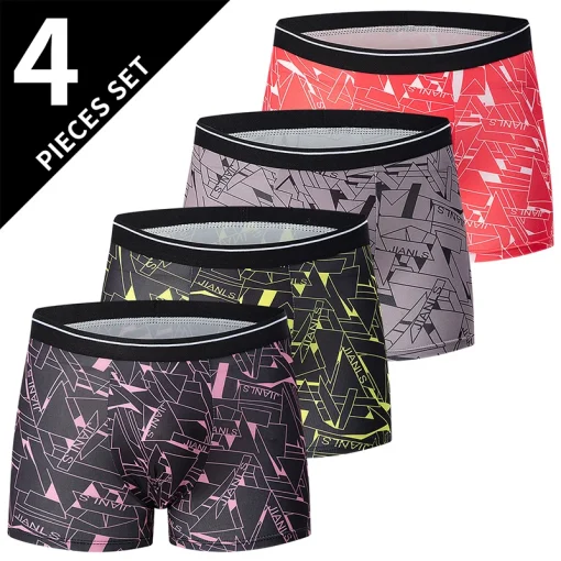 4 Pack Ropa Interior Calzón Moda Hombre