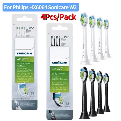 4 cabezales de repuesto blancos Sonicare W2