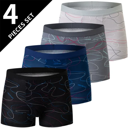 4 pack ropa interior estampada moda hombre