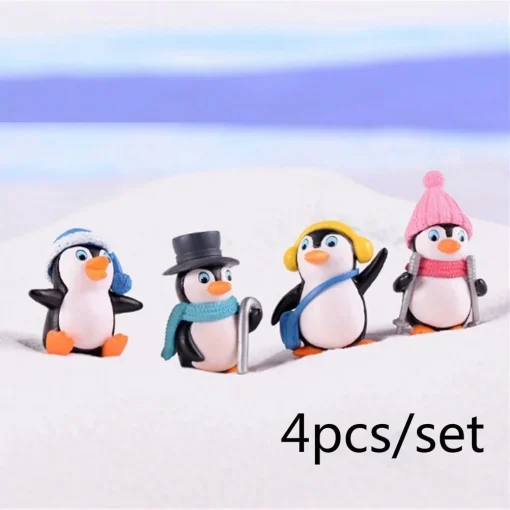 4pzslote pingüino invierno miniatura