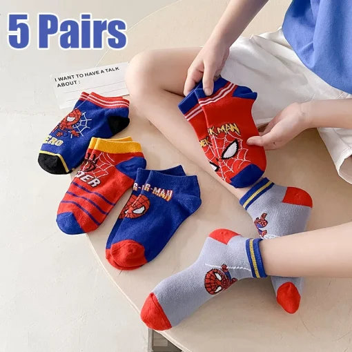 5 pares calcetines cortos Spiderman niños