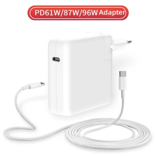 Adaptador CA de alimentación 30W 61W 87W 96W USB C PD