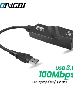 Adaptador Ethernet USB 3.0 a RJ45 100 Mbps