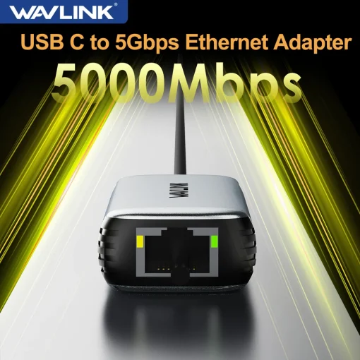 Adaptador Ethernet USB-C a 5 Gbps de WAVLINK