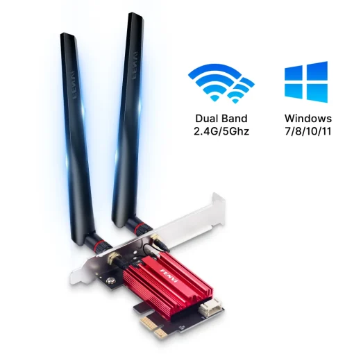 Adaptador Fenvi Wifi PCI-E 1200Mbps Bluetooth 4.0