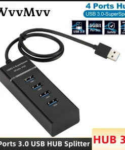 Adaptador HUB USB 4 puertos 2.0 3.0