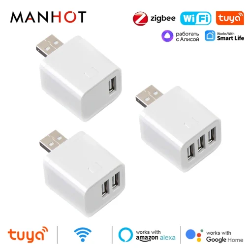 Adaptador Micro USB Tuya Smart WiFiZigbee 1-3 Bandas